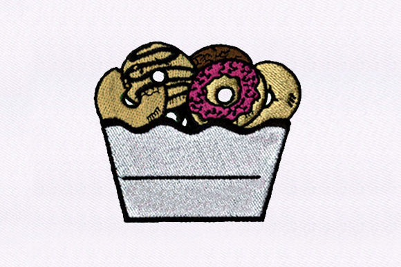 Basketful Doughnuts: A Sweet Embroidery Design