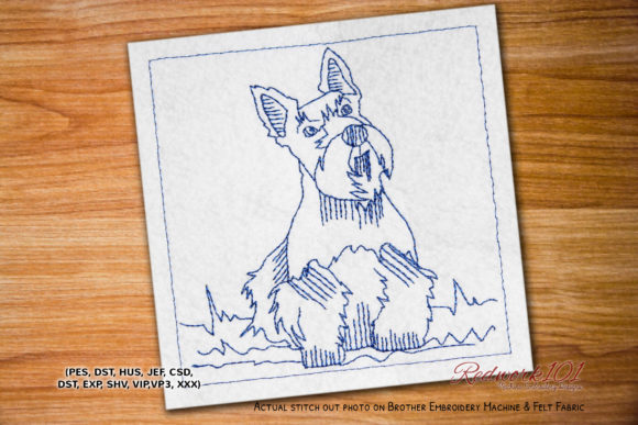 Charming Scottie Dog for Holiday Embroidery