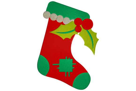 Christmas Sock: A Festive Embroidery Design