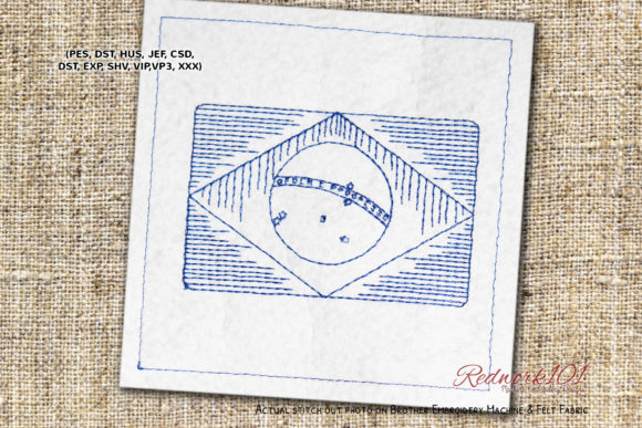 Flag of Brazil: A Versatile Embroidery Design