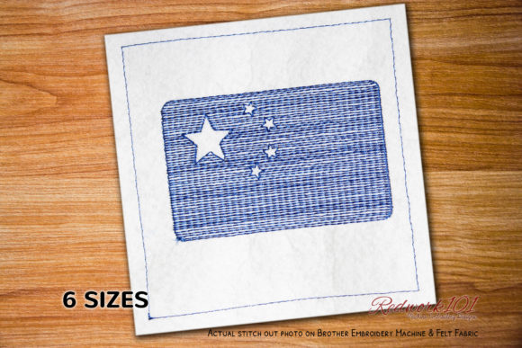 Flag of China Redwork: A Versatile Design