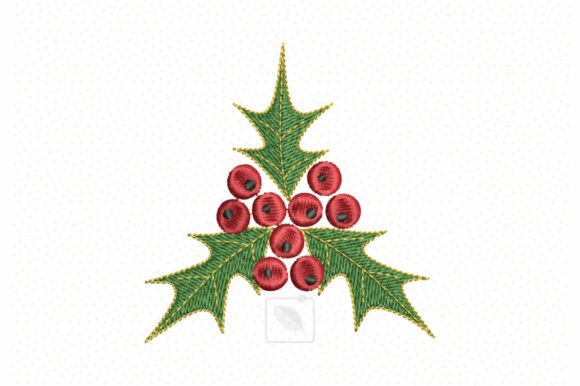 Red Holly Berries: A Festive New Year Motive