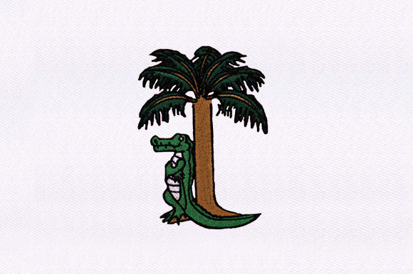 Tree and Alligator Design: A Premium Embroidery Choice